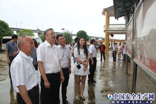 歐陽斌副主席一行了解安全文化宣傳欄發揮的社會效果