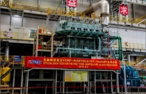 世界首臺雙燃料船用主機5RT-flex50DF在玉柴船動成功交驗